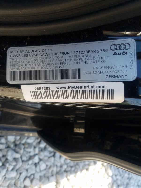 Photo 9 VIN: WAUBGAFC4CN003757 - AUDI A6 