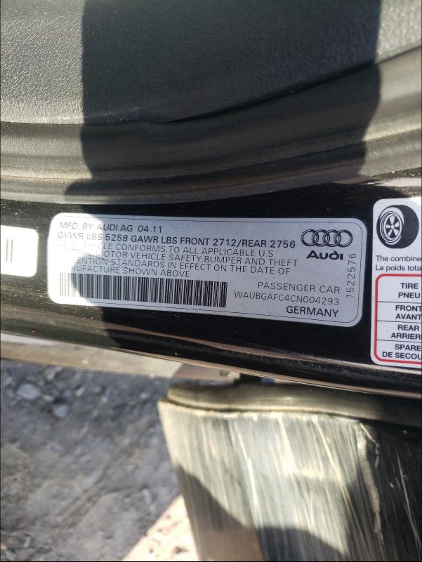 Photo 9 VIN: WAUBGAFC4CN004293 - AUDI A6 