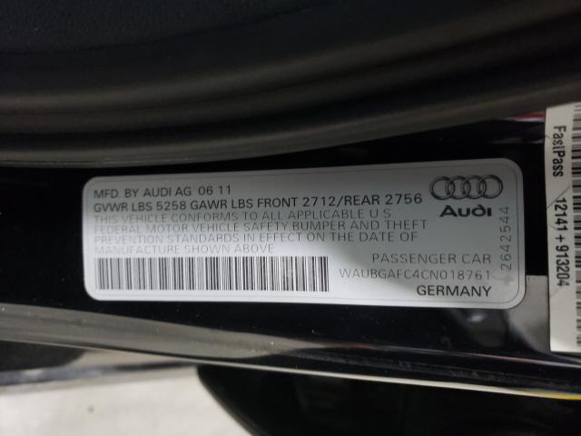 Photo 9 VIN: WAUBGAFC4CN018761 - AUDI A6 