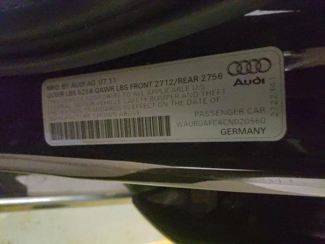 Photo 9 VIN: WAUBGAFC4CN020560 - AUDI A6 