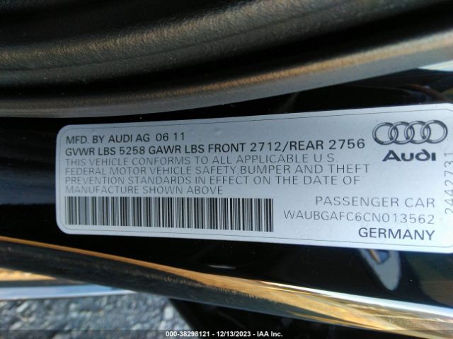 Photo 8 VIN: WAUBGAFC6CN013562 - AUDI A6 