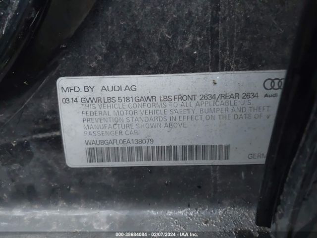 Photo 8 VIN: WAUBGAFL0EA138079 - AUDI S4 