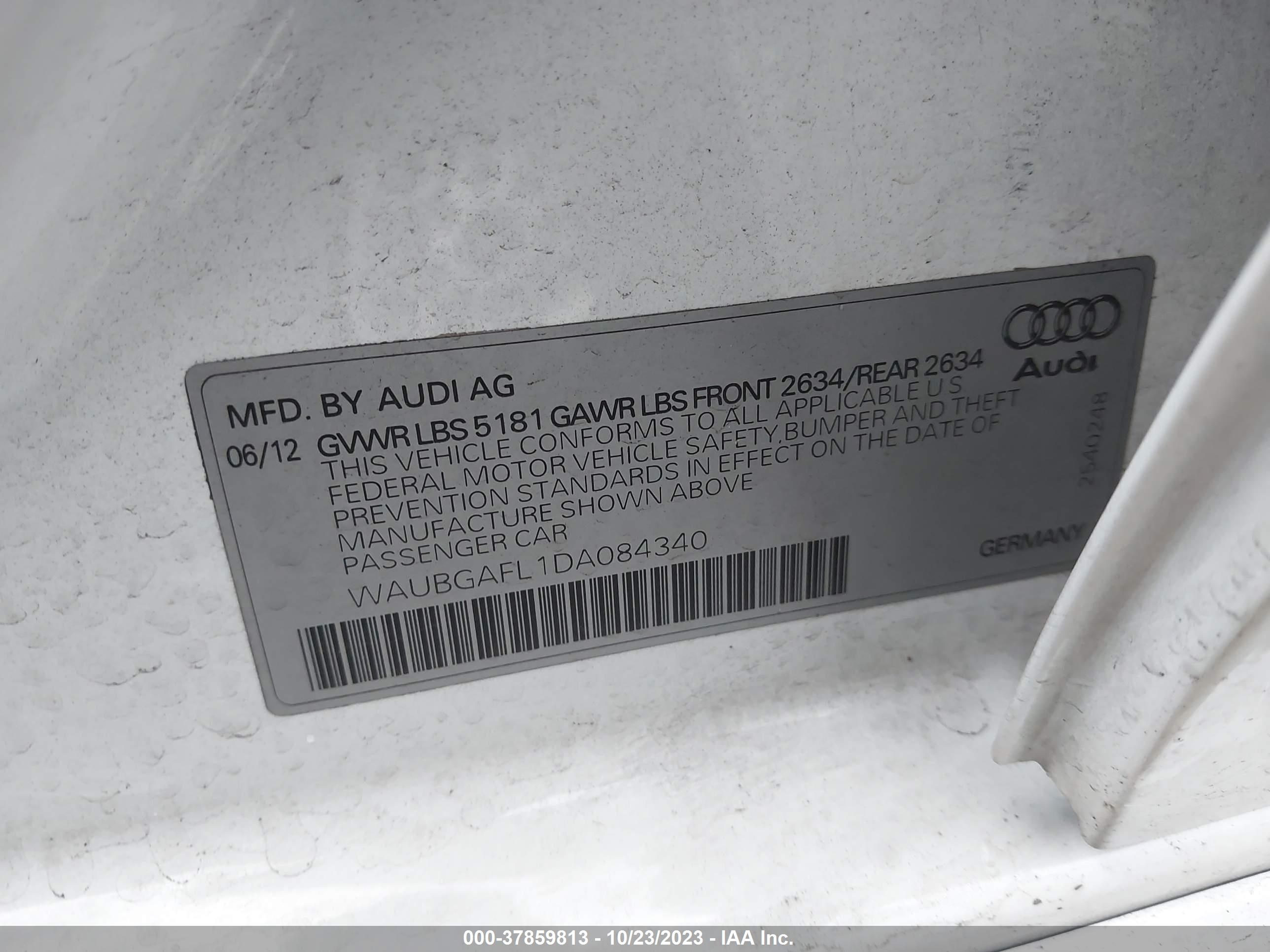 Photo 8 VIN: WAUBGAFL1DA084340 - AUDI S4 