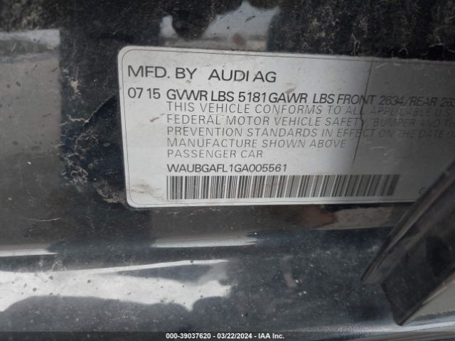 Photo 8 VIN: WAUBGAFL1GA005561 - AUDI S4 