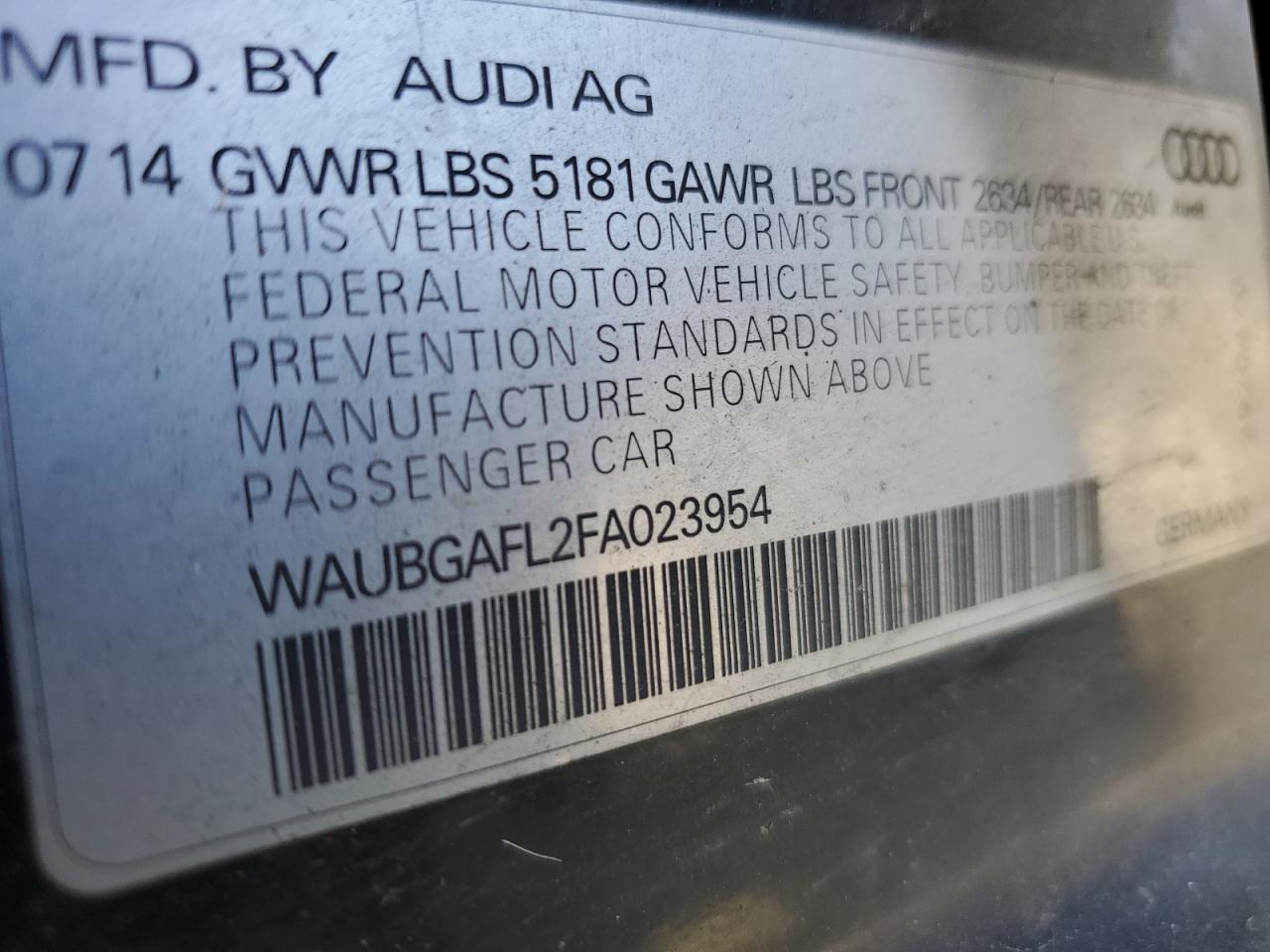 Photo 11 VIN: WAUBGAFL2FA023954 - AUDI RS4 