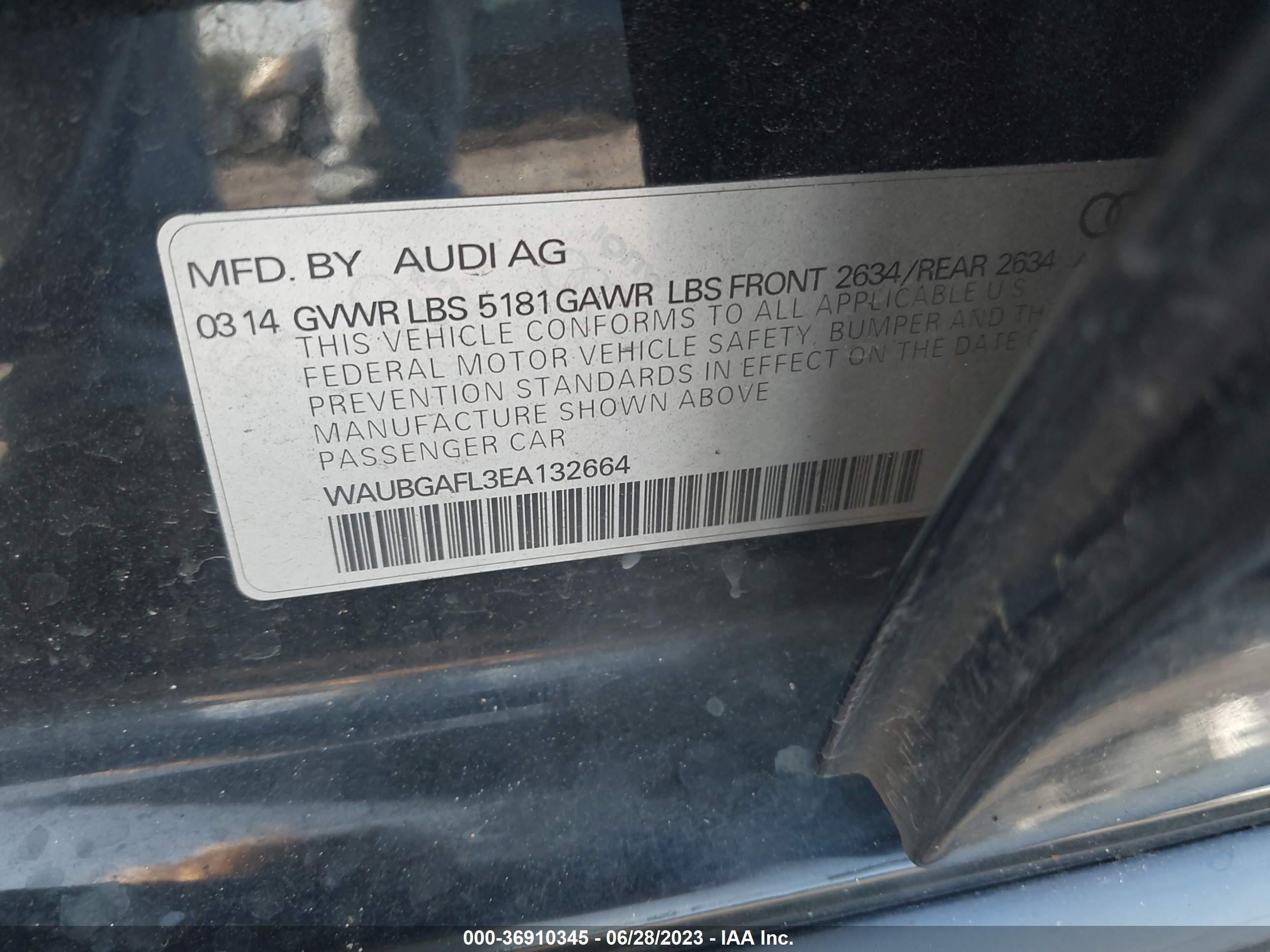 Photo 8 VIN: WAUBGAFL3EA132664 - AUDI S4 