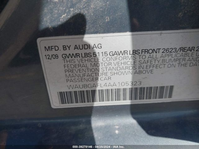 Photo 8 VIN: WAUBGAFL4AA105323 - AUDI S4 