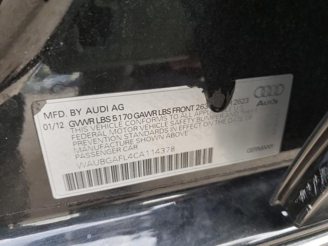 Photo 9 VIN: WAUBGAFL4CA114378 - AUDI S4 