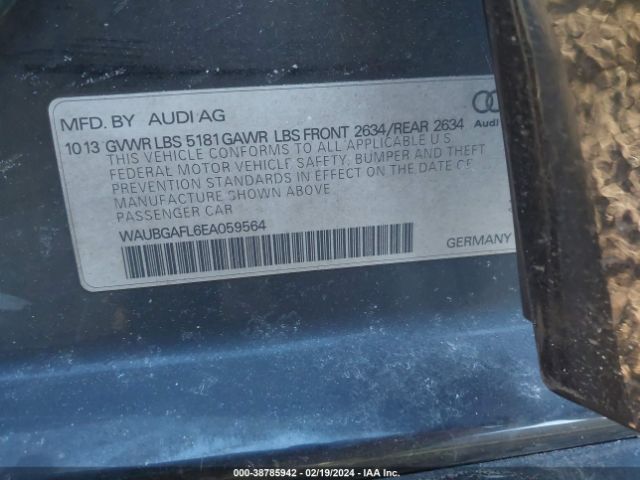 Photo 8 VIN: WAUBGAFL6EA059564 - AUDI S4 