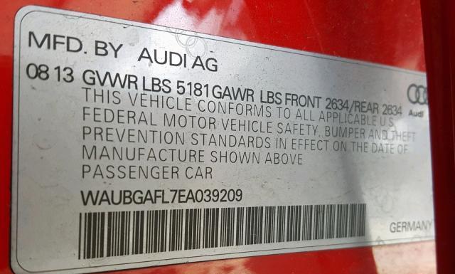 Photo 9 VIN: WAUBGAFL7EA039209 - AUDI S4 