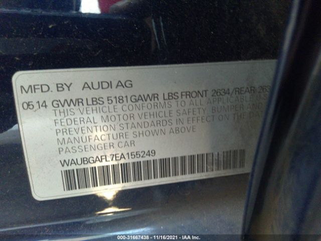 Photo 8 VIN: WAUBGAFL7EA155249 - AUDI S4 