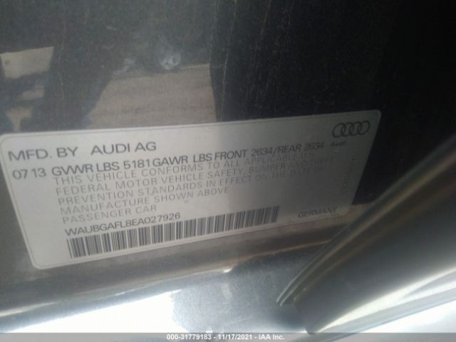 Photo 8 VIN: WAUBGAFL8EA027926 - AUDI S4 