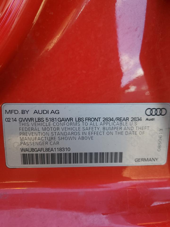 Photo 11 VIN: WAUBGAFL8EA118310 - AUDI RS4 