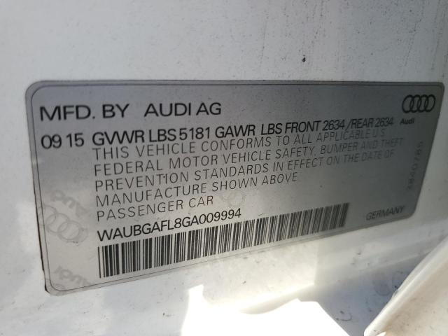 Photo 12 VIN: WAUBGAFL8GA009994 - AUDI S4 PREMIUM 