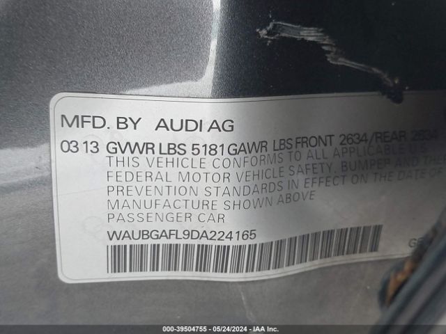 Photo 8 VIN: WAUBGAFL9DA224165 - AUDI S4 