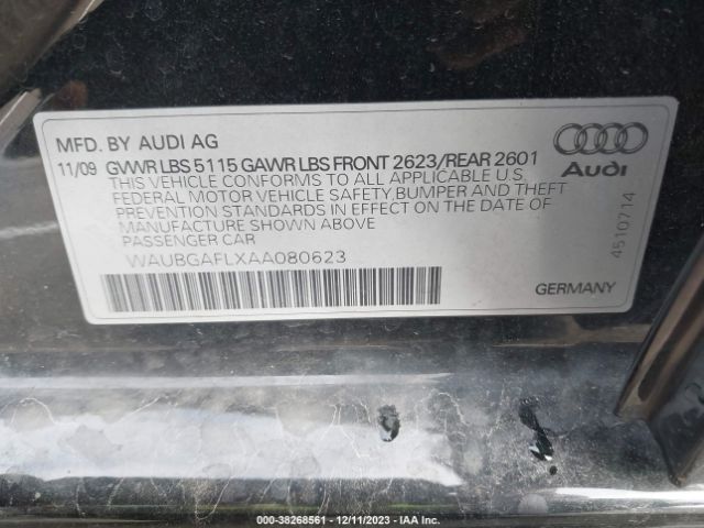 Photo 8 VIN: WAUBGAFLXAA080623 - AUDI S4 