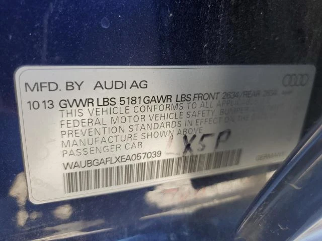 Photo 11 VIN: WAUBGAFLXEA057039 - AUDI S4 PREMIUM 