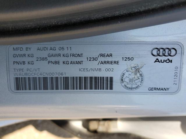 Photo 11 VIN: WAUBGCFC4CN007061 - AUDI A6 