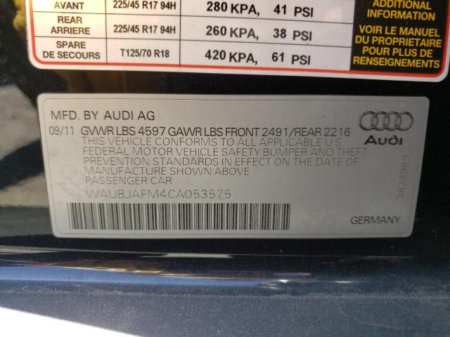 Photo 9 VIN: WAUBJAFM4CA053575 - AUDI A3 PREMIUM 