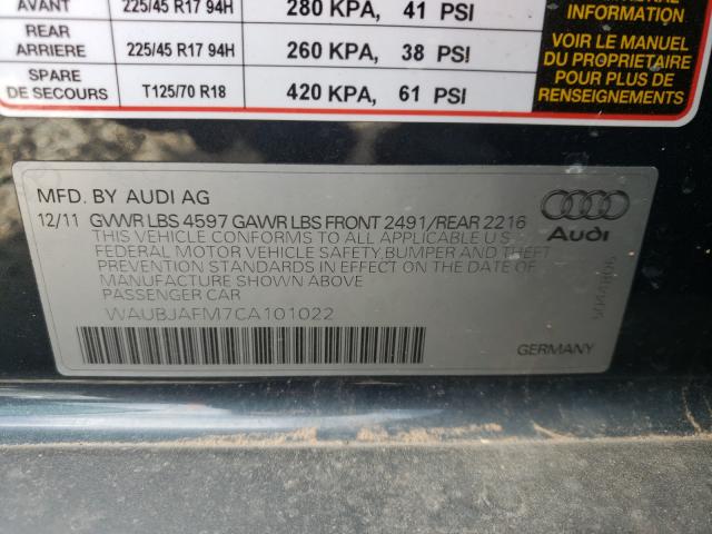 Photo 9 VIN: WAUBJAFM7CA101022 - AUDI A3 PREMIUM 