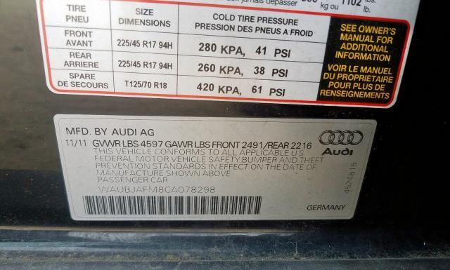 Photo 9 VIN: WAUBJAFM8CA078298 - AUDI A3 