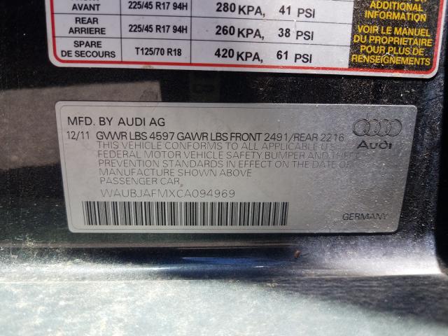 Photo 9 VIN: WAUBJAFMXCA094969 - AUDI A3 