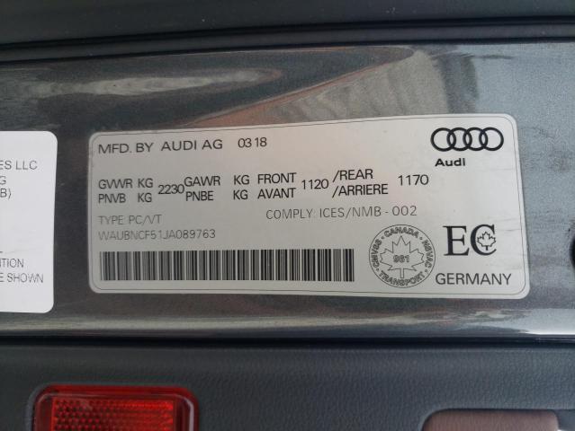 Photo 12 VIN: WAUBNCF51JA089763 - AUDI A5 