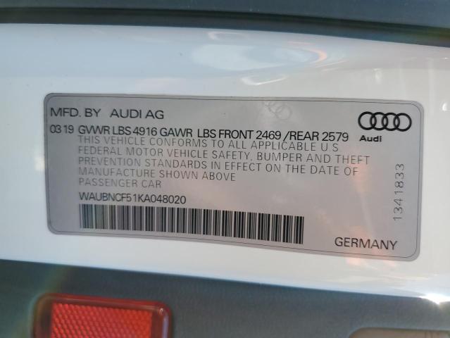 Photo 9 VIN: WAUBNCF51KA048020 - AUDI A5 PREMIUM 