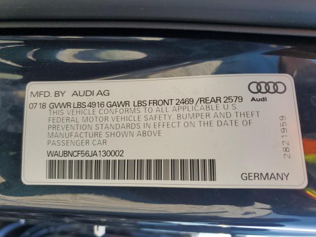 Photo 12 VIN: WAUBNCF56JA130002 - AUDI A5 PREMIUM 