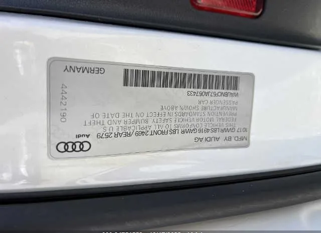 Photo 8 VIN: WAUBNCF57JA057433 - AUDI A5 SPORTBACK 