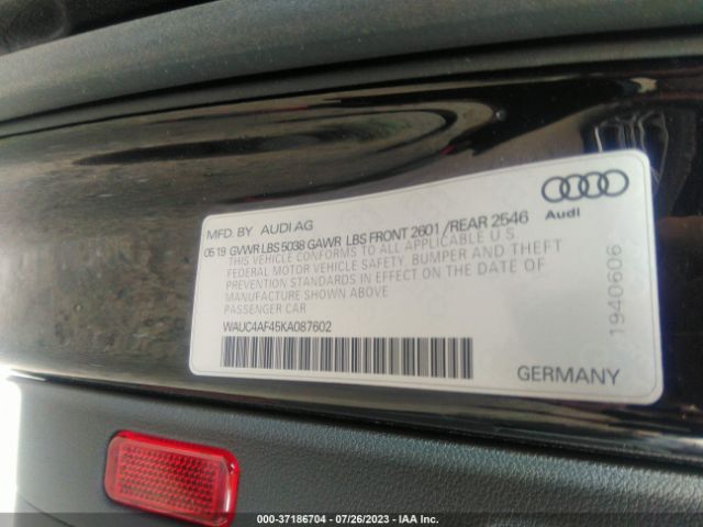 Photo 8 VIN: WAUC4AF45KA087602 - AUDI S4 