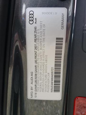 Photo 11 VIN: WAUC4AF4XKA005721 - AUDI S4 PRESTIG 