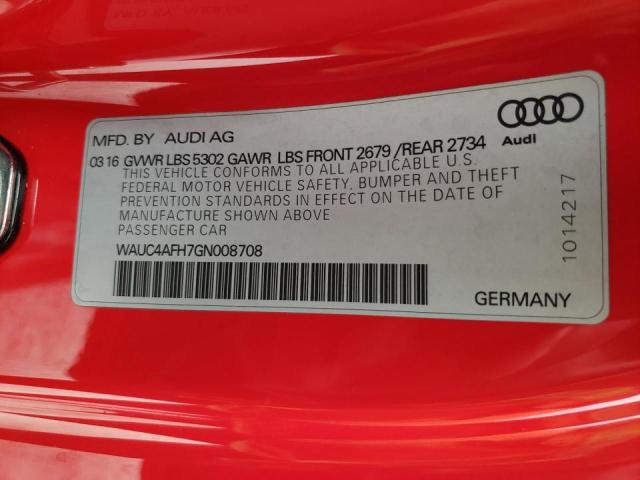 Photo 9 VIN: WAUC4AFH7GN008708 - AUDI S5 PREMIUM 