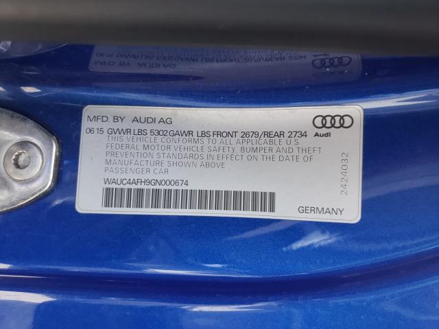 Photo 9 VIN: WAUC4AFH9GN000674 - AUDI S5 PREMIUM 