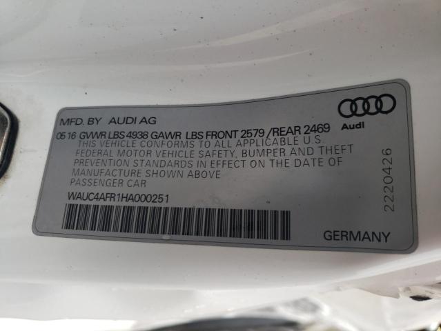 Photo 9 VIN: WAUC4AFR1HA000251 - AUDI S5 