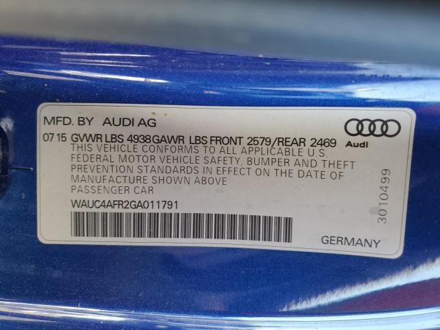 Photo 9 VIN: WAUC4AFR2GA011791 - AUDI S5 PREMIUM 