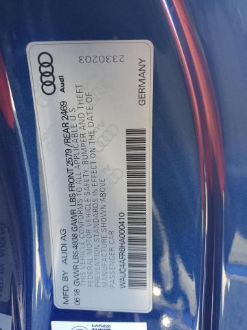 Photo 12 VIN: WAUC4AFR6HA000410 - AUDI S5 