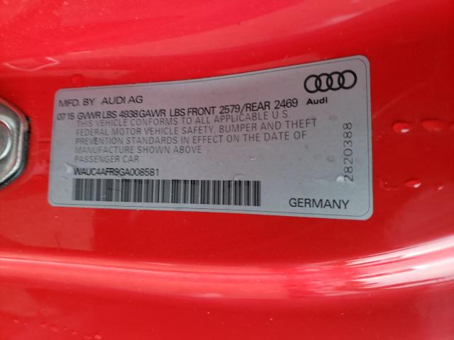 Photo 9 VIN: WAUC4AFR9GA008581 - AUDI S5 PREMIUM 