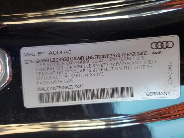 Photo 9 VIN: WAUC4AFR9GA037871 - AUDI S5 PREMIUM 