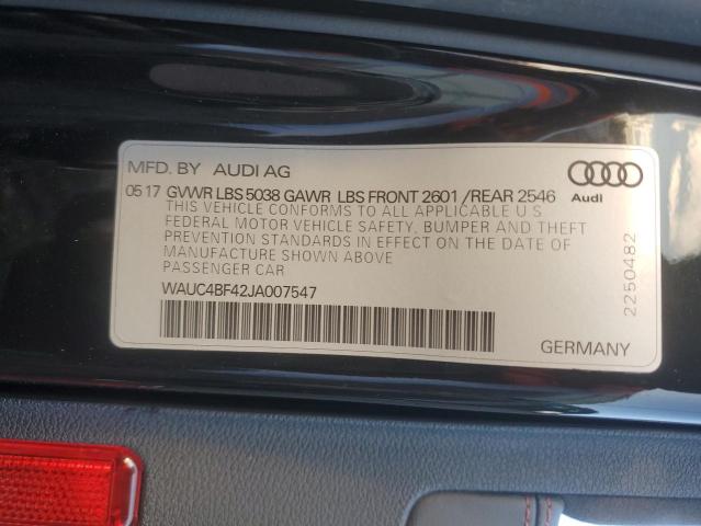 Photo 11 VIN: WAUC4BF42JA007547 - AUDI S4 PRESTIG 