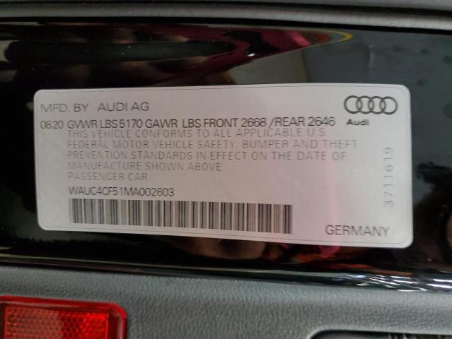 Photo 11 VIN: WAUC4CF51MA002603 - AUDI S5 PREMIUM 