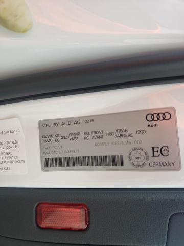 Photo 9 VIN: WAUC4CF52JA085373 - AUDI S5 PRESTIG 