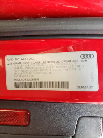 Photo 9 VIN: WAUC4CF54JA086993 - AUDI S5 PRESTIG 