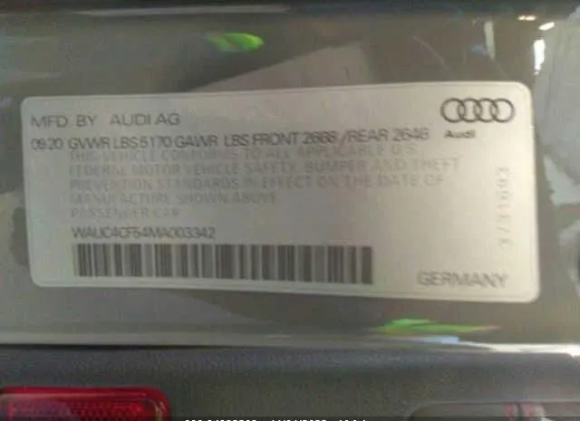 Photo 8 VIN: WAUC4CF54MA003342 - AUDI S5 SPORTBACK 