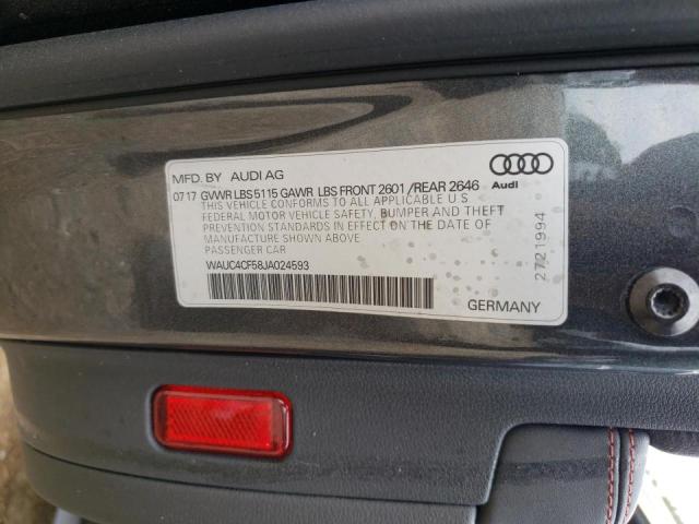 Photo 9 VIN: WAUC4CF58JA024593 - AUDI S5 PRESTIG 