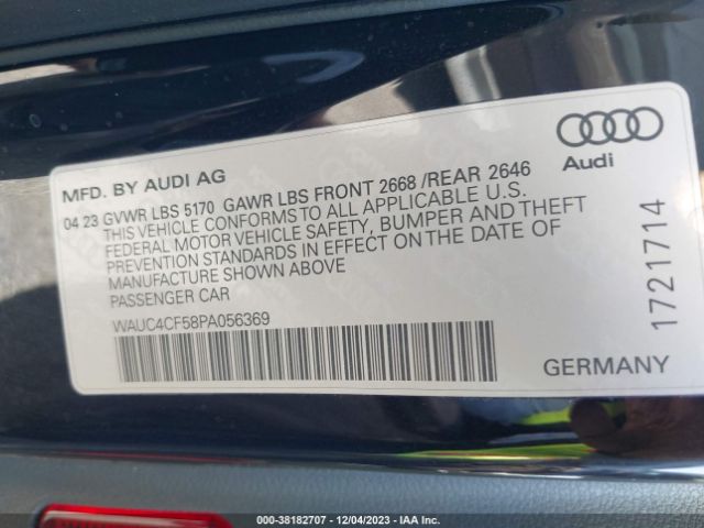 Photo 8 VIN: WAUC4CF58PA056369 - AUDI S5 SPORTBACK 