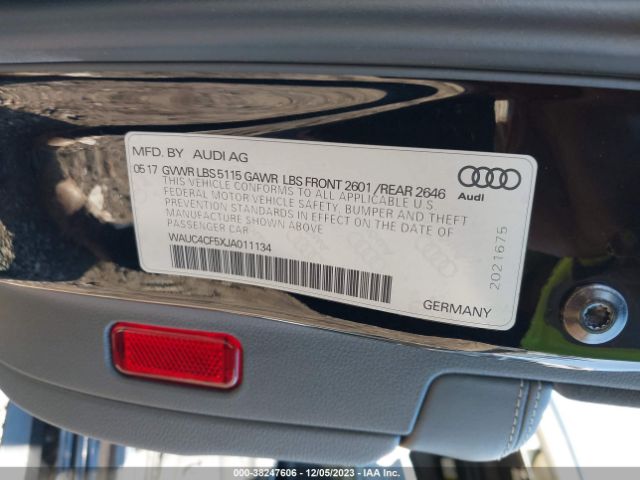 Photo 8 VIN: WAUC4CF5XJA011134 - AUDI S5 