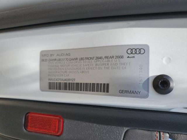 Photo 9 VIN: WAUC4CF5XLA020127 - AUDI S5 PREMIUM 