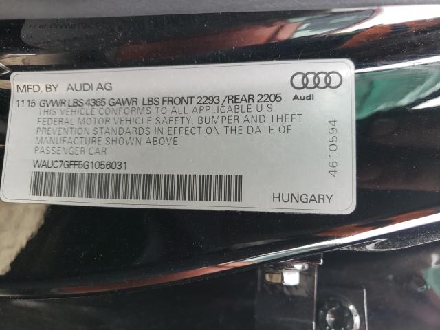 Photo 9 VIN: WAUC7GFF5G1056031 - AUDI A3 PREMIUM 