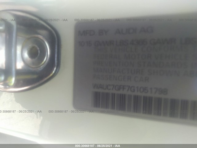 Photo 8 VIN: WAUC7GFF7G1051798 - AUDI A3 